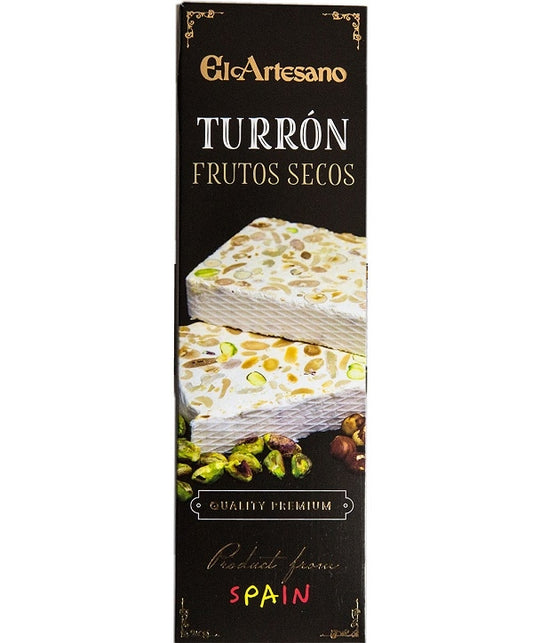 Turrón de Frutos Secos en barritas de 70 gr. - El Artesano