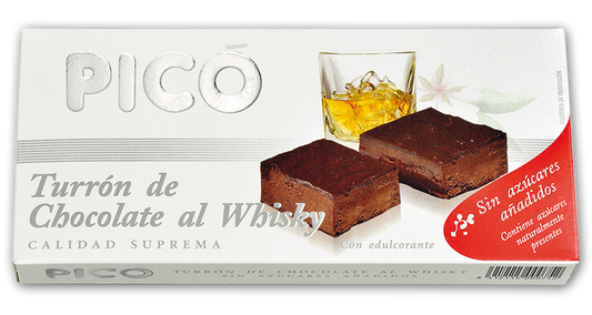 Turrón de Chocolate al Whsky Sin azúcar