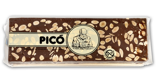 Turrón de Chocolate Negro Puro con Almendras Calidad Suprema 250grs