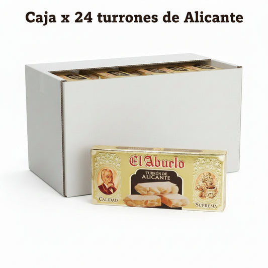 caja de 24 turrones de alicante marca el abuelo