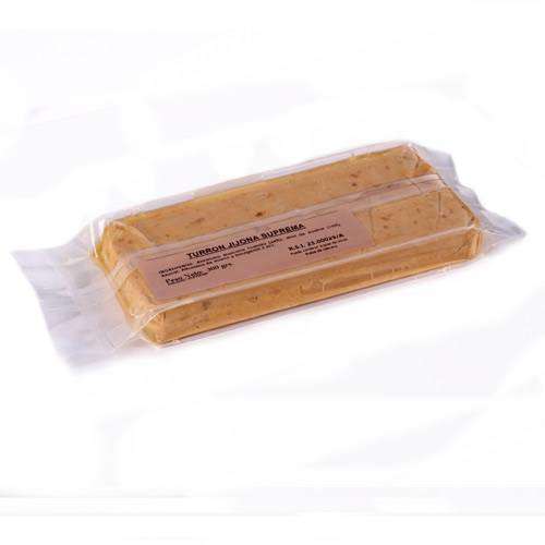 Turrón Jijona 500 g (blando), tableta grande conocida como barra catalana