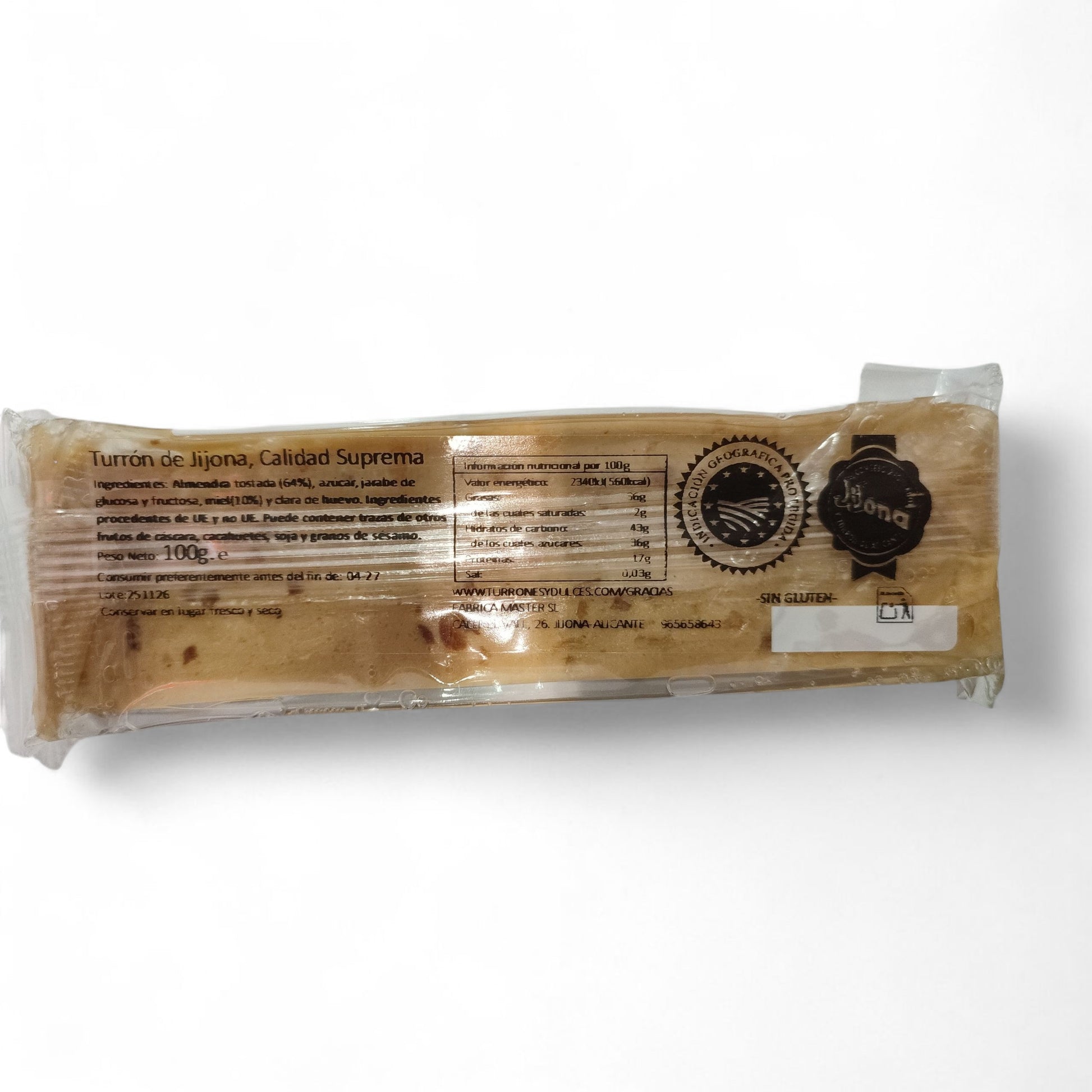 descripción del turrón de jijona