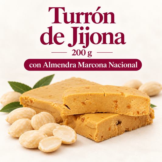 Turrón de Jijona 200 g con almendra Marcona nacional