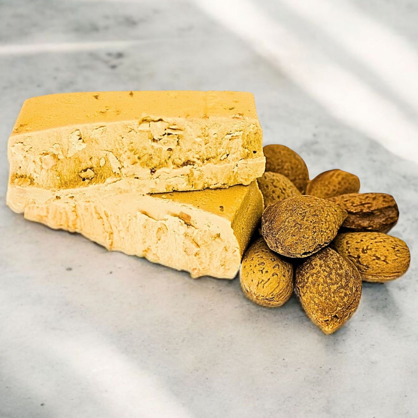 Turrón Jijona 500 g (blando), tableta grande conocida como barra catalana