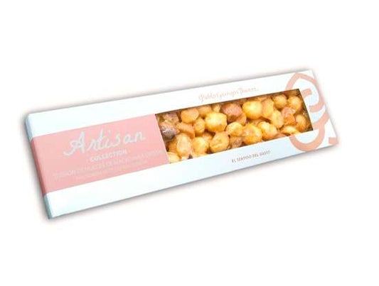Turron nueces macadamia cristal 220 g.