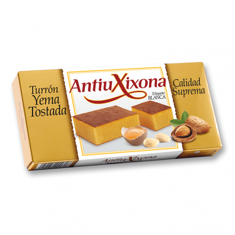 Turron yema tostada etiqueta blanca