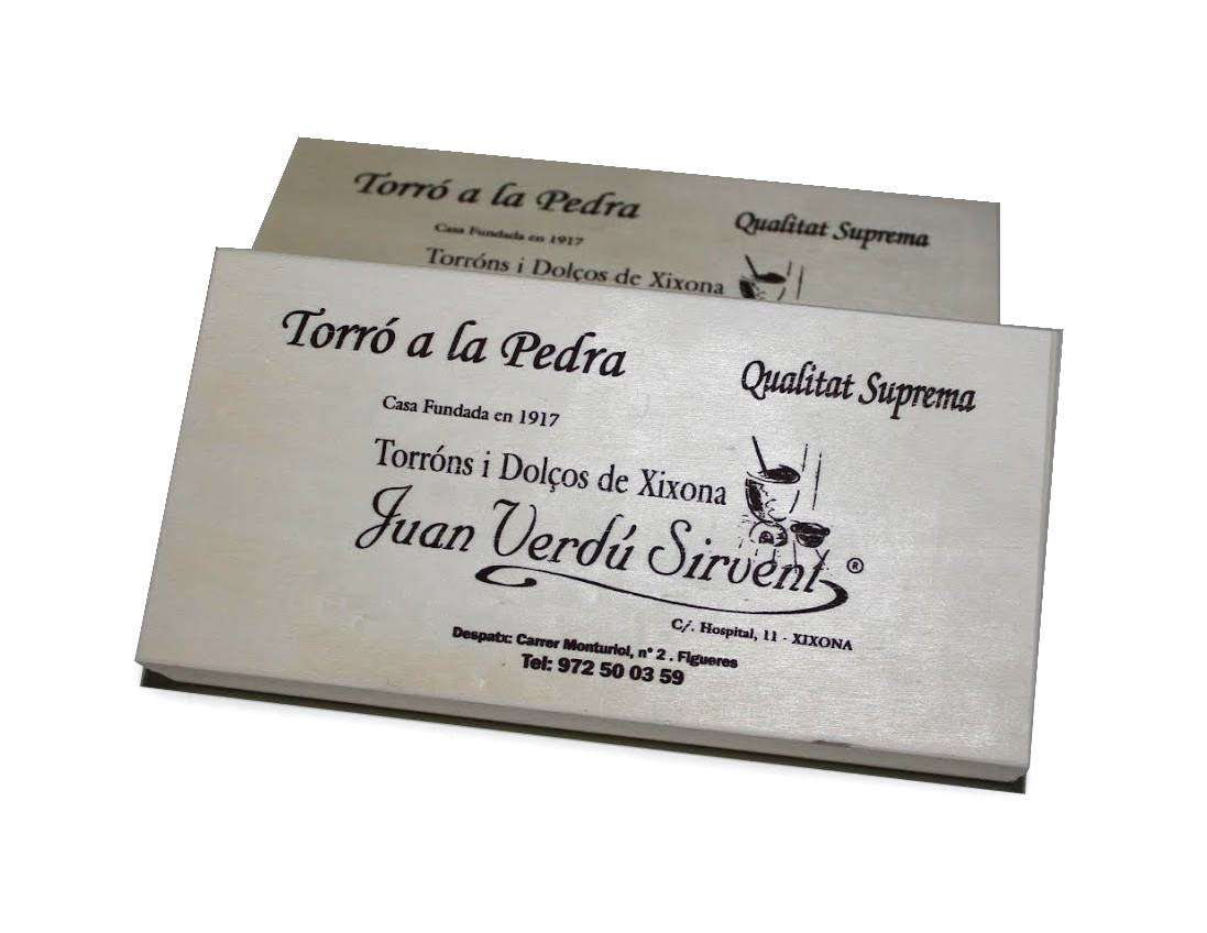 Turrón a la Piedra Artesano – caja de madera 300 g