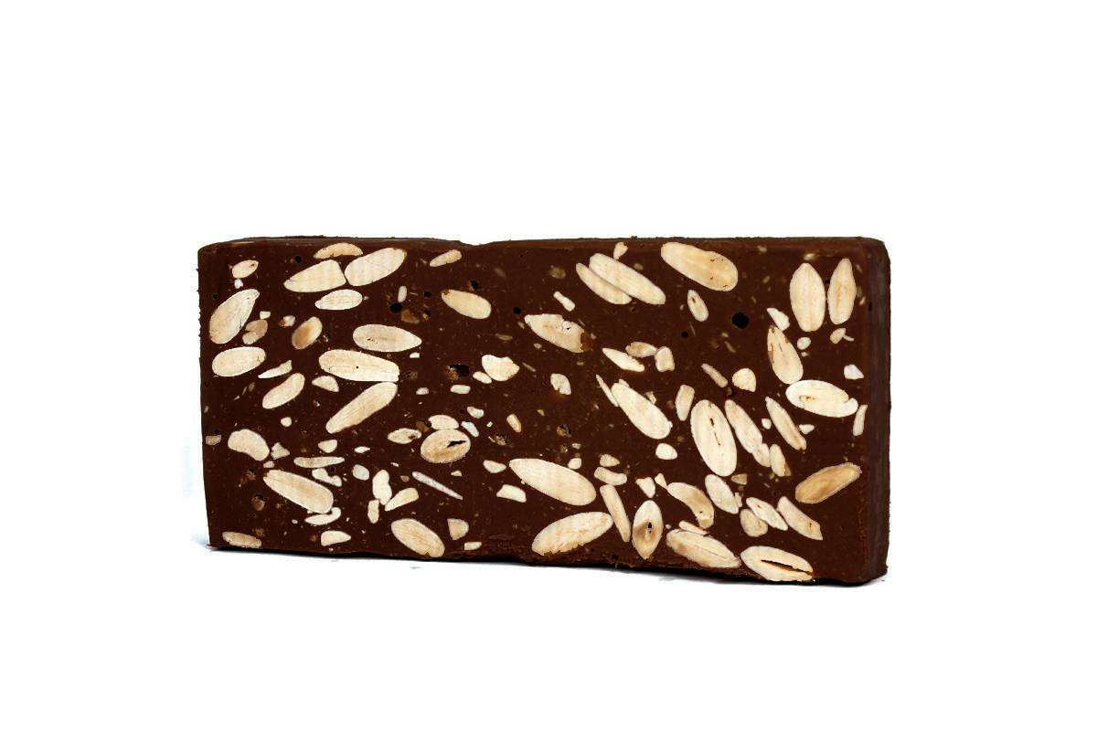 Turrón Chocolate Negro Puro con Almendras, 500 gramos