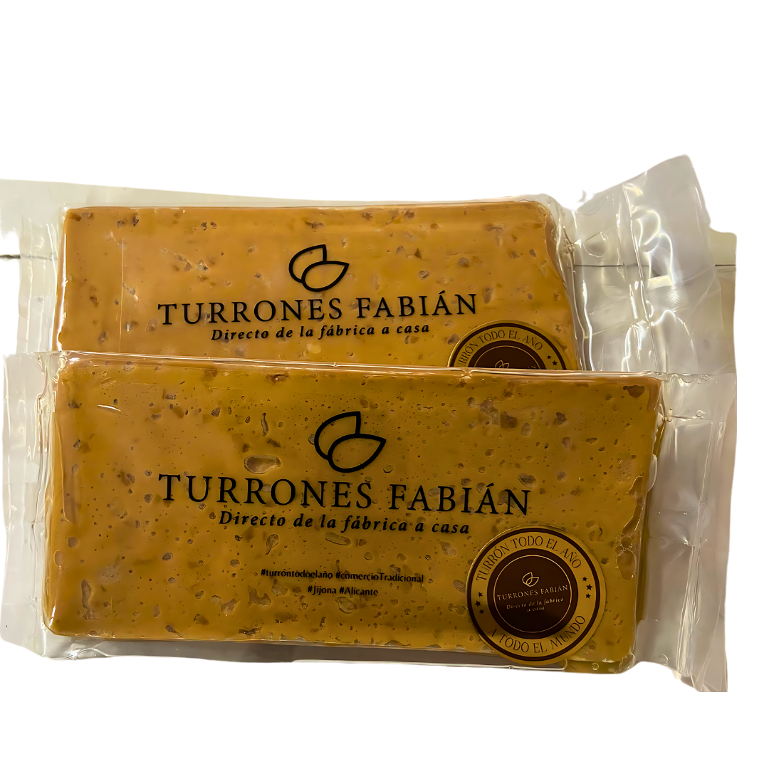 Turrón de Jijona Blando Turrones Fabián 300g - 64% Almendra Marcona | Denominación de Origen