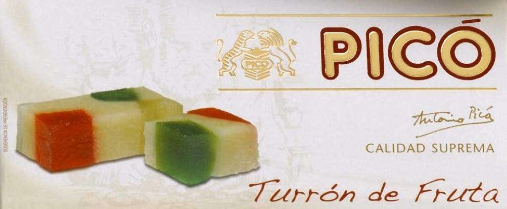 Caja de 12 unidades de Turrón de Fruta 200 grs
